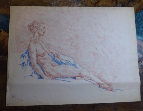 Dessin fusain etude femme - fusain,
