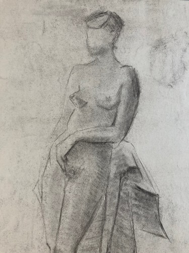 Beau dessin fusain femme - fusain,
