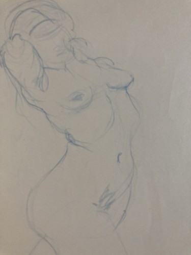 Dessin papier femme nue - femme, nu