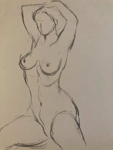 Beau dessin crayon 1960 femme - 1960,