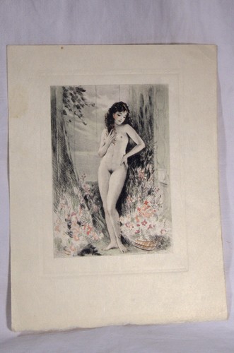 Gravure aquarellée jeune - aquarellée,,