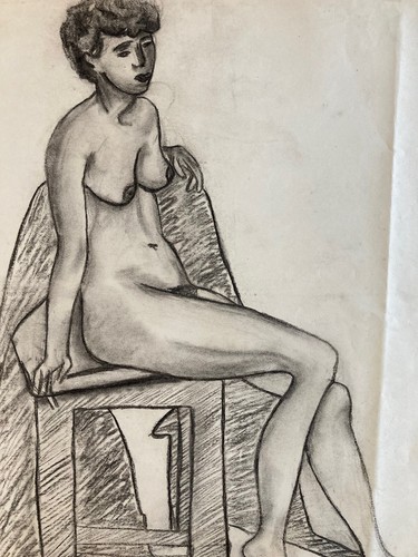 Grand dessin fusain sur - dessin,